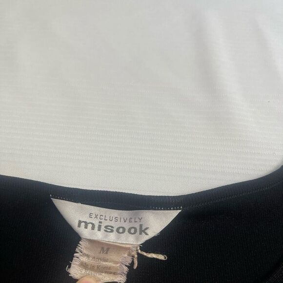 Exclusively Misook Black Acrylic 2 Pc Skirt Set Size Medium Top Large Skirt - Picture 3 of 12